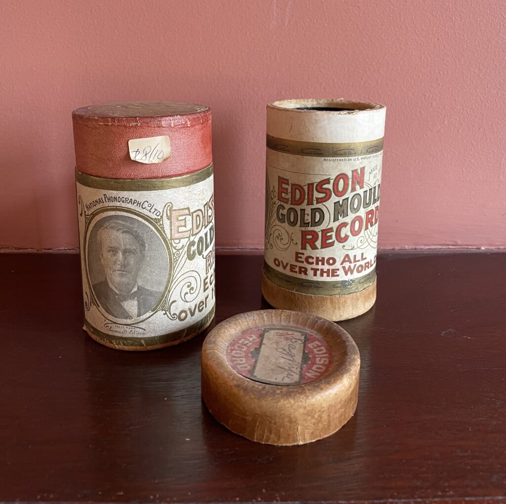 Photo of two commercial cylinder recordings