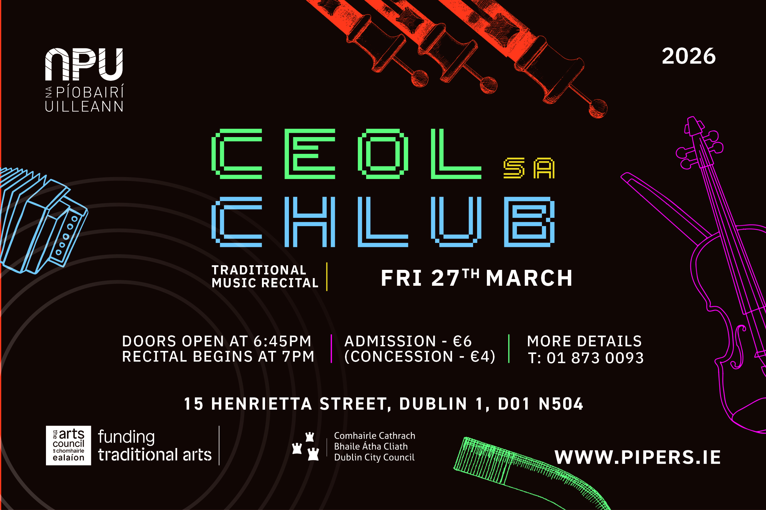 260327 Ceol sa Chlub Event Listing Website Journal of Music Banner