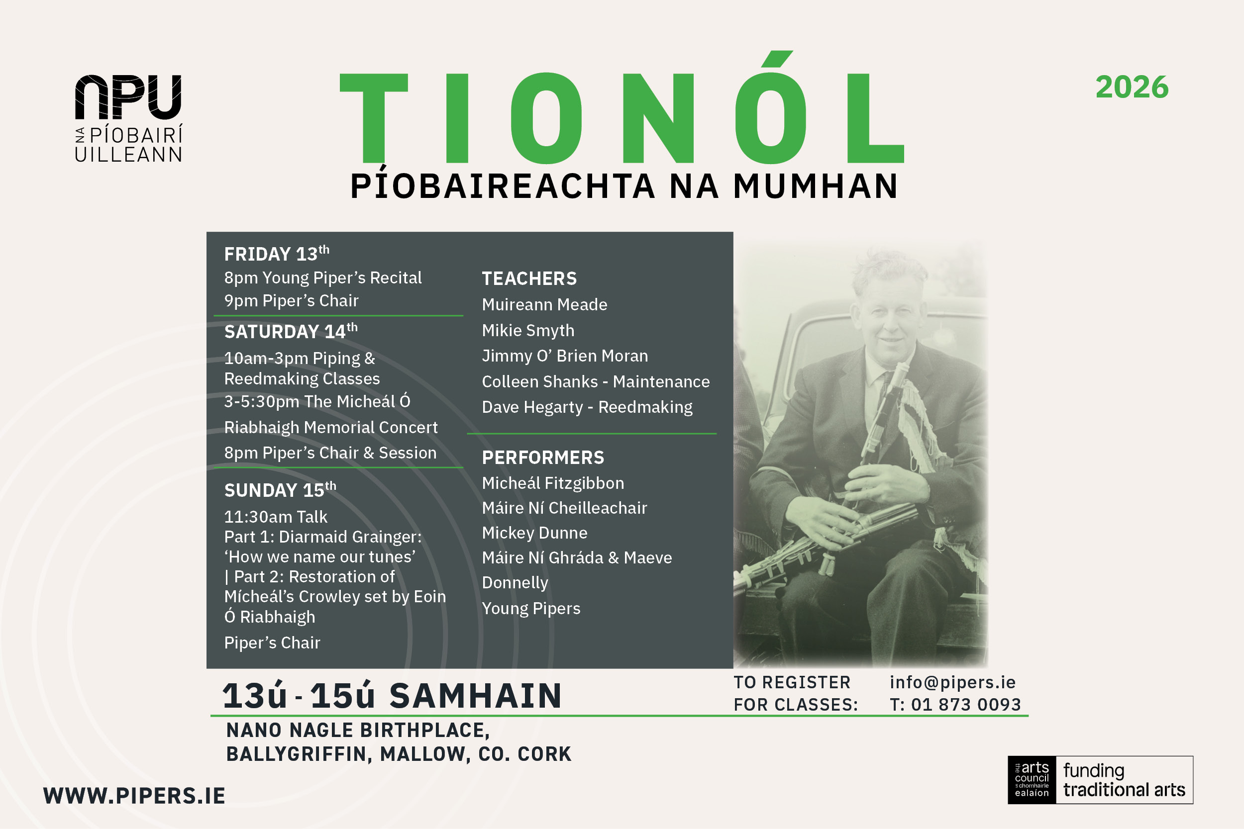 Tionól na Mumhan Event Listing 2026
